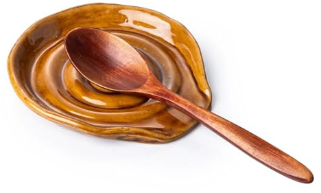 Besmeety keramisk skedstöd för spis, skedhållare för köksbänk, spatelstöd, bondgårdsredskapshållare (antik koppar)