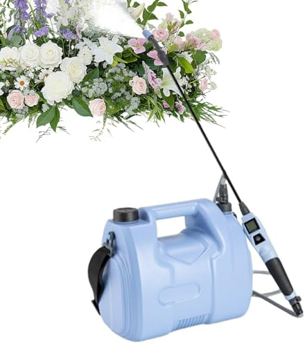 Pulverizador eléctrico recargable, tanque de pulverización de agua, pulverizador de bomba atomizadora de 5 litros para granja, jardín, patio, herramienta de atomización y riego de fertilizantes para