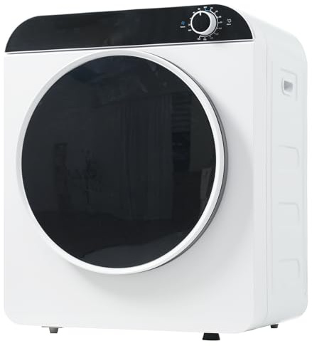 FUNEBIKE Mini Kompakter Ablufttrockner Wandmontage 3-4.5 kg Wäschetrockner, 4 Programmen & Kaltluft, 830W Trockner mit Portable Dryer, Fortschrittliches Filtersystem für Wohnmobile, Haus, Weiß