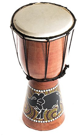 20cm Djembe Elefant Bemalt Paint Djembe Trommel Bongo Drum Handtrommel Buschtrommel Percussion Kinder Fair Trade