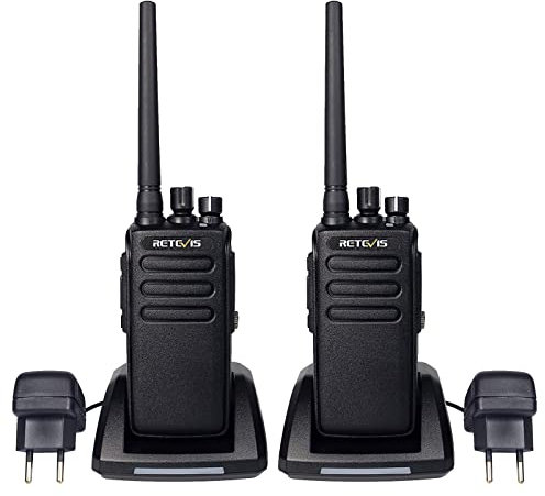 Retevis RT81 Funkgerät Große Reichweite, DMR Walkie Talkie Wasserdicht IP67, Digital Analog Klarer Klang, 2200mAh Industrial Walkie Talkies Profi für Baustellen, Fertigung (Schwarz, 2 Stück)