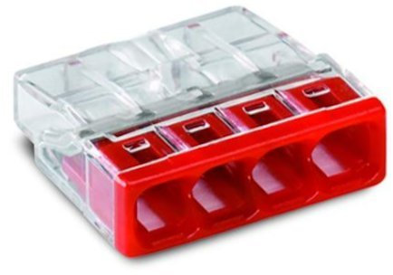 WAGO 2273 COMPACT-Verbindungsdosenklemme wahlweise 2/3/4/5/8-Leiter-Klemme (2273-204, 100)