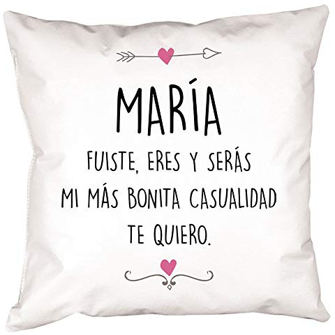 Regalo Personalizado para Parejas: romántico cojín Personalizable con Nombre y dedicatoria