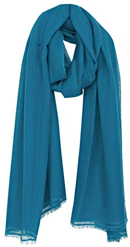 Bovari Pashmina Kaschmir Schal Damen - 70% Kaschmir 30% Seide - extra leicht/dünn - Sommerschal - 200 x 70 cm
