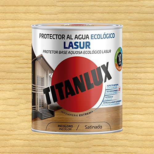 Titanlux Lasure à l'eau écologique pour bois satiné Incolore 750 ml