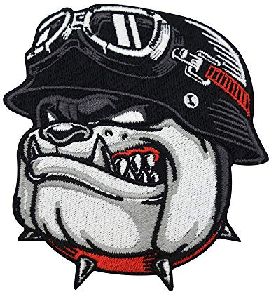 Finally Home Biker bulldog-lapp för strykning | Motorcykel tyglappar, hundar stryklappar, motorcykeljacka män lappar, motorcykellappar för lädervästar