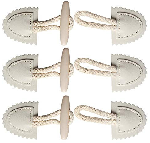 Tomedeks 10pcs Kleidungsersatzbutton Harz-Knopf Nähtaste, für Pullover Windjacke Mantel Bekleidungsdekoration Handarbeit Knebelknöpfe Verschlüsse Für Jacken Dufflecoat Verschluss Knöpfe (Weiß)