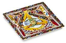 Lamart Piattino Quadro Santa Rosalia Porcellana 12 x 12 cm