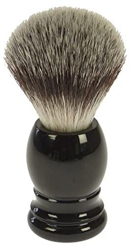 Kunsthaar Rasierpinsel Vegan mit Kunststoff Griff, Schwarz | Synthetisch, Shaving Brush Fantasia