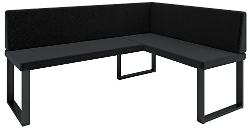 FURNISTAR Eckbank Akiko Metal - Eckbankgruppe für Ihrem Esszimmer, Küche modern, Sitzecke, Essecke. Perfekt für Küche, Büro und Rezeption. Solide und Starke Verarbeitung. (INARI 28, 168x128cm rechts)