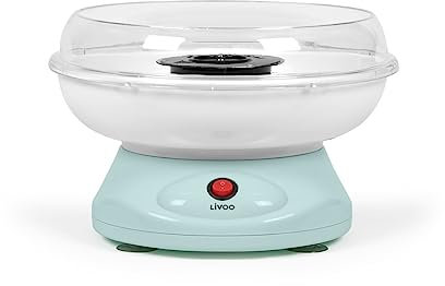 Livoo, Máquina de algodón de azúcar DOM468, 450 W, 3 Minutos, compacta, cubeta extraíble.
