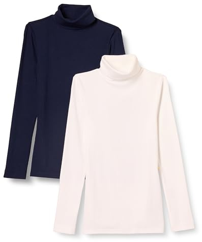 Amazon Essentials Mujer Top Interior en Punto Acanalado con Cuello Alto, Manga Larga y Corte Entallado (Disponible en Tallas Grandes)