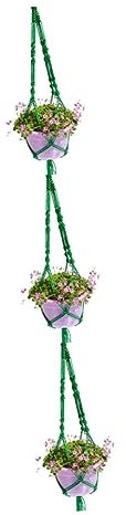 YARNOW 3pcs Plant Hanger for Flower Pot Indoor Outdoor Plant Holder for Balcony Deck Decorations