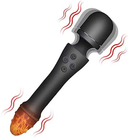 LYAMais Doppelkopf Vibration Massagestab, 7 Vibrationsmodi, 360° rotierende Massage Vibratoren für sie Klitoris und G-Punkt Stimulator 2 in 1 Doppelkopf Vibrator Massagestab SM Erotic Sextoy für Frau