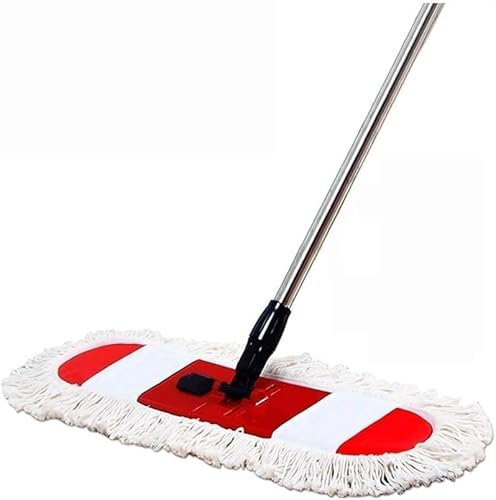 Trapeador Plano Grande para el hogar Trapeador de Hotel de Remolque de 55 cm Trapeador de Piso de Madera Trapeador de Remolque Plano Plumero de Piso Encerado para el hogar, algodón, 135 * 52