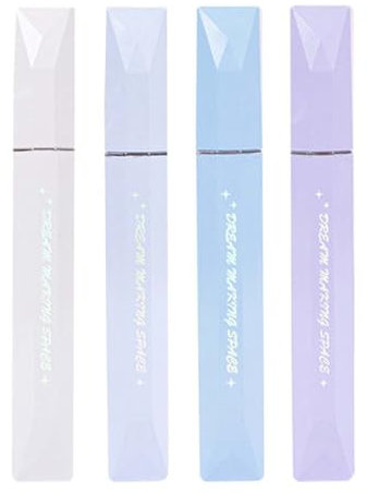 4 Stück ästhetische Glitzer-Pastell-Textmarker, Breite, glatte Glitzer-Textmarker, verschiedene hellere Farben, Keilspitze, metallische Textmarker for Tagebuch, Planer, Notizen, Tagebuch / 487