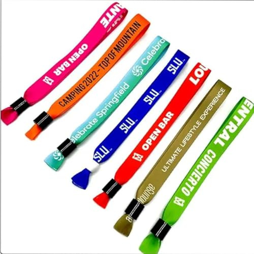 50 StückIndividuelles Eventpass-Eintrittsarmband, Personalisierte Stoff-Eventarmbänder, Farbarmbänder, Social Distancing-Armbänder, Stoffarmbänder Mit Individuellem Logo Für Hochzeitsfeiern