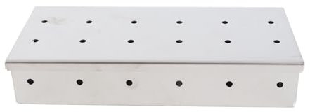 yaogohua Räucherbox 10 Löcher Edelstahl BBQ Holzspäne Räucherbox Outdoor-Grillwerkzeuge