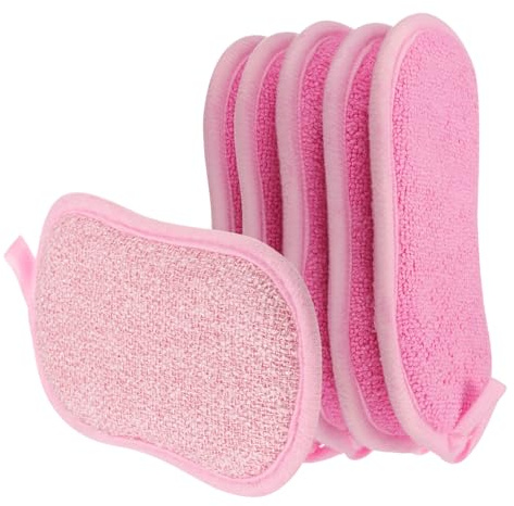 QUARKZMAN Mehrzweck Küchen Geschirrschwamm-Schrubber 5 Stück Kratzfeste Mikrofaser-Schwämme Scheuerschwämme für Abwaschen von Geschirr und Reinigen von Küchen
