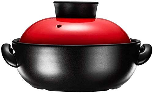 INFYDAY Cacerolas Cazuela De Cerámica Cazuela con Cubierta De Madera Eléctrica Anti-escaldaduras para Cazuela De Barro Cazuela para Gas Doméstico Cazuela Pequeña Coreana De Cerámica Especial ()