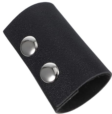 MUSISALY Leder Haargummis Mit Druckknopf Für Damen Mädchen Pferdeschwanzhalter Haarschmuck Für Lockiges Glattes Haar Alltag Party