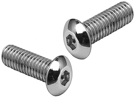 M8 (8mm x 50mm) Hex Socket Button Head Screws - BZP Steel (Pack of 10)