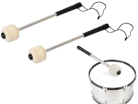 Paukenschlägel, Filzkopf-Schlagzeugstock, weich, rutschfest, Percussion-Schlägel, 2 Stück, für Erwachsene, Performance, Konzert, Klassenzimmer, Praxis, Orchester, Schule, Musikunterricht