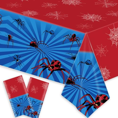 Roaring Good Time Nappe pour fête d'anniversaire sur Le thème des araignées Nappe jetable en Plastique pour décorations de fête d'anniversaire sur Le thème des araignées
