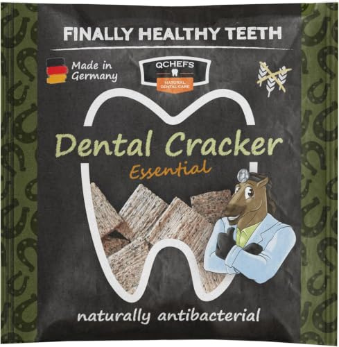 QCHEFS Zahnputz-Cracker Essential Zahnpflege Pferd Zahnstein Mundgeruch | Zahnpflege gegen Zahnstein und Mundgeruch, natürliches pferdeleckerlis ohne Zucker zur Zahnreinigung
