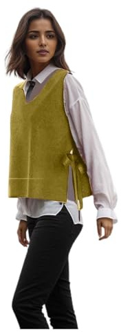 Gilet in Maglia Donna, Maglione Smanicato Donna Maglione Smanicato Invernale Elegante Maglia Pullover Maglioni Invernali Senza Maniche Gilet Donna Inverno Autunno Primaverile