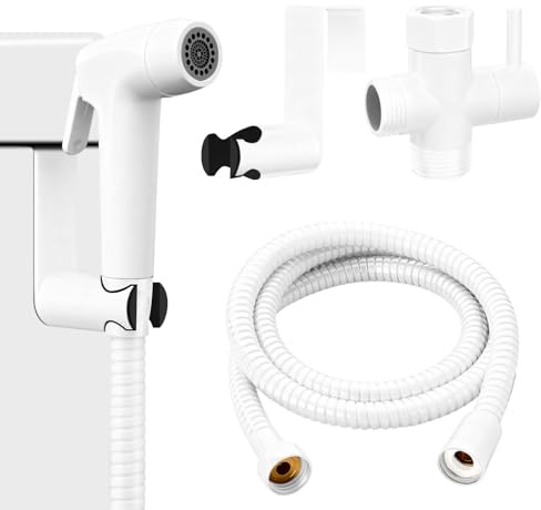 Handheld Toilet Bidet Sprayer for Toilet-Adjustable Water Pressure Control with Hose for Feminine Wash, Stainless Steel Brushed Nickel Bidet Faucet Cloth Diaper for Baby Wash