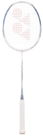 YONEX Nanoflare 001 Clear - Racchetta da badminton, colore bianco, leggera, per colpi rapidi e controllo preciso, racchetta in grafite per principianti e giocatori ricreativi, qualità originale YONEX