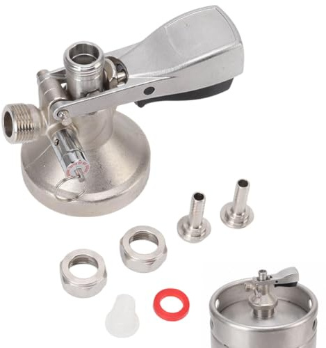 Acoplador de Barril de Cerveza de Sistem G G5/8 (Tipo G) | Dispensador de Grifo de Cerveza de Acero Inoxidable 304, Acoplador de Grifo de Barril de Cerveza para Bar Restaurante Hogar