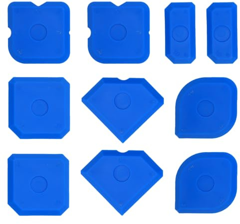 10-Piece Silicone Sealant Finishing Tool Set | Caulk Scraper and Profiling Kit Reusable Grout Smoothing Tool for Bathroom,Window, Floor Caulking and Sealing Projects.