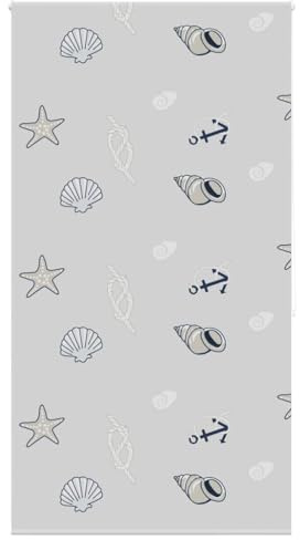 Genérico Estor Enrollable para Ducha Tela 120x240 cm Ancho 116 cm, Persianas y estores Gris,4014893