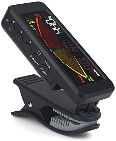 Gitarren-Stimmgerät, Flanger FMT-209, chromatisches digitales Stimmgerät zum Anklemmen, schnelles und präzises chromatisches Stimmen für Bass, Ukulele, Violine, Cello