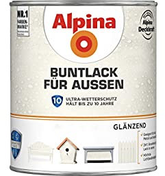 Alpina Buntlack Metalllack 0,75L cremeweiss Ral 9001 glänzend Außen