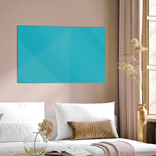 banjado Glas Magnettafel (45 x 30cm) - Magnetwand Glas - Magnetpinnwand als Memoboard - Pinnwand Magnettafel Küche, Büro, Kinderzimmer - Türkis