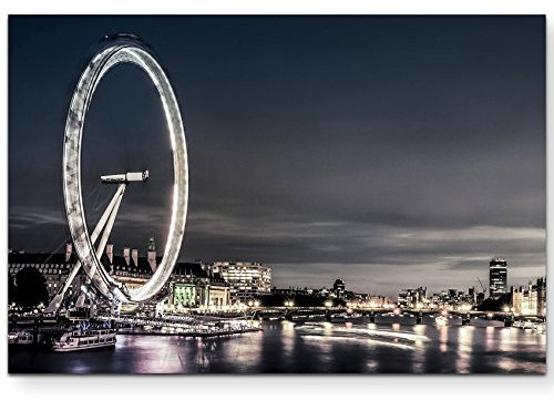 Paul Sinus Art Leinwandbilder | Bilder Leinwand 120x80cm London in der Abenddämmerung