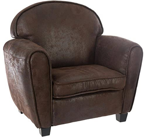 Atmosphera - Kinder-Clubsessel - Antikleder-Effekt - Kastanienbraun