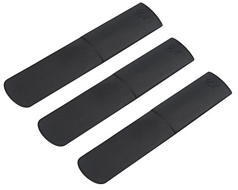 Mundstück-Blätter aus Kunststoff für Altsaxophon, 2,5 Teile, Reparatur-Zubehör, Schwarz, 3 Stück