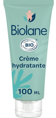 Biolane - Creme hydratante bebe certifiée BIO - Nourrit et protège le visage et le corps de bébé - 99% d'origine naturelle - 100 ml - Fabriqué en France
