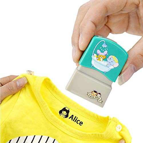 Namensschilder Für Kleidung Kinder Schule Stempel Personalisiert Namensstempel Nicht Leicht Zu Verblassen Stempel Mit Dem Namen Des Kindes (Mädchen Blau)