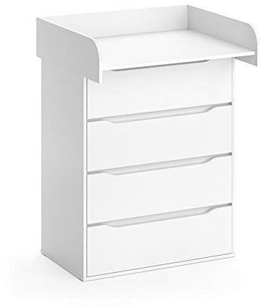 Vicco Wickelkommode Ruben, Wickelaufsatz für die Kommode, Weiß, 83 x 117 cm
