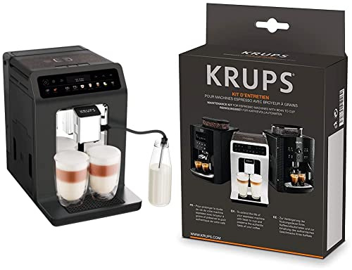 KRUPS Evidence EA895N10 machine à café Entièrement automatique Machine à expresso 2,3 L & Kit entretien Full Auto Expresso Broyeur XS530010