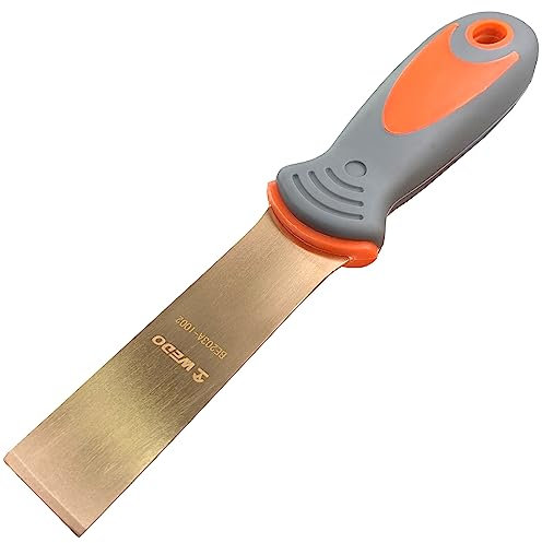 WEDO Spachtel, Malerspachtel, Profi Malerspachtel Spachtel 25mm, Safety Scraper Painter, Maler Werkzeug, DIN Standard, BAM&FM Zertifikat, Berylliumkupfer, Länge 203mm