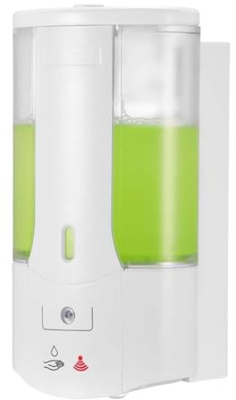 Soap Dispenser Beröringsfri Tvålpump 400ml Automatisk Tvålpump IPX7 Vattentät, enda flaska Bänkskiva Tvålpump för barn, kök, badrum Vit