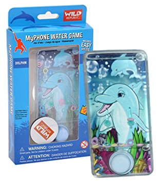Wild Republic MyPhone Delfin, Kinder-Telefon, Wassertelefon-Spiel, Spielhandy, Reisespielzeug, Spiele für die Autofahrt, großartig, um viele Stunden eigenständig zu Spielen