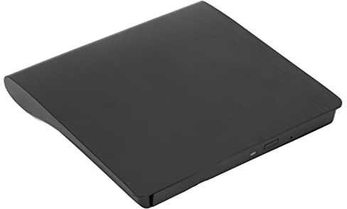 Externes USB 3.0 Gehäuse für 9,5 mm DVDRW/Combo/CD ROM, 5 Gbit/s High Speed, Ultraflaches DVD Laufwerksgehäuse für Laptop Desktop, LINUX/OS System(Schwarz)