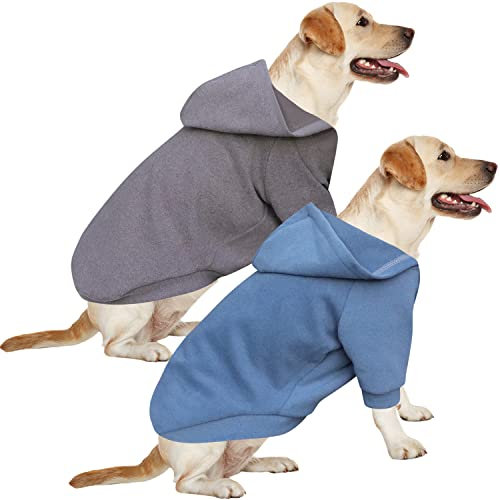 HuaLiSiJi Hunde Hoodie Groß Hundepullover Grosse Hunde Hundepullover Groß, Warm und Leicht, Mit Einer Weichen Textur, Leicht zu Tragen und Hellen Farben (4XL, Grau+Haze Blue)